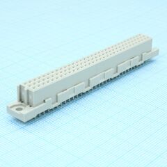 9-1393640-3, разъем din 41612, серия type c, 64 контакт(-ов), гнездо, 2.54 мм, 3 ряда, a + b + c