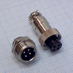 Разъем PH-M12-4FC+MP комплект, вилка приборная+розетка кабельная