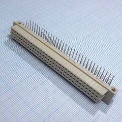 DS1119-96F0R23, разъем (розетка) din 41612 тип c 96pin (3х32), шаг 2.54мм трехрядный угловой (ряд ас)