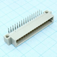 DS1118-32M0R23, разъем (вилка) din 41612 тип b 32pin (2х16), шаг 2.54мм двухрядный угловой (ряд ав)