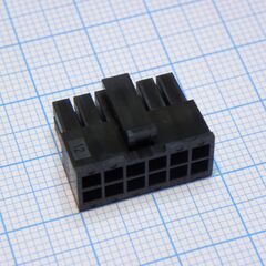 430251200, корпус разъема, двухрядный, серия micro-fit 3.0, гнездо, 12 вывод(-ов), 3 мм
