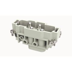 DK-4/0-M, вилочная контактных вставок винтовая фиксация, 4 полюса + ре, size 10b, 690 v, 80 a, сечение обслуживаемых проводников 1.5-16 мм. кв., тип покрытия контактов: серебро, серия dk
