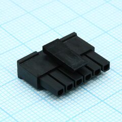 436450600, корпус разъема, гнездо, 6 вывод(-ов), 3мм серия microfit