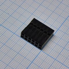 BLD-2x06, bld корпус двухрядного разъема 12 pin (2х6) на кабель, шаг 2.54мм, требуются контакты t-ds1071-sc600