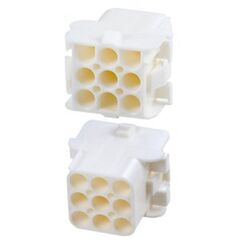 350782-1, корпус разъема universal mate-n-lok, розетка 9pin, matrix (nylon, ul 94v-0) без контактов, шаг 6.35 мм