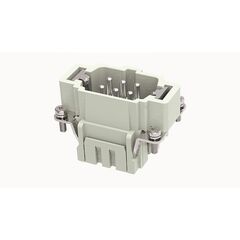 DE-006-MS, вилочная контактная вставка, пружинная фиксация, 6 полюсов + ре, size 6b, 500 v, 16 a, сечение обслуживаемых проводников 0.75-2.5 мм. кв., тип покрытия контактов: серебро, серия de
