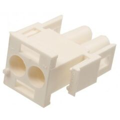 350777-4, корпус разъема universal mate-n-lok, вилка 2pin, in-line (nylon, ul 94v-0) без контактов, шаг 6.35 мм