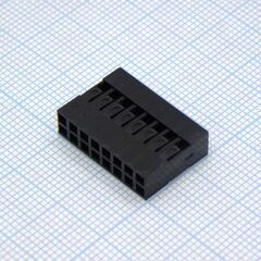 KLS1-540A-2X08-H, bld корпус двухрядного разъема 16 pin (2х8) на кабель, шаг 2.54мм, требуются контакты t-ds1071-sc600