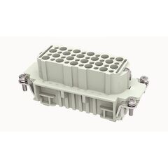 DD-040-FC, вилочная контактная вставка, обжимная фиксация, 42 полюса + ре, size 16b, 250 v, 10 a, сечение обслуживаемых проводников 0.14-2.5 мм. кв., серия ddd
