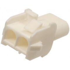 350778-1, корпус разъема universal mate-n-lok, розетка 2pin, in-line (nylon, ul 94v-0) без контактов, шаг 6.35 мм