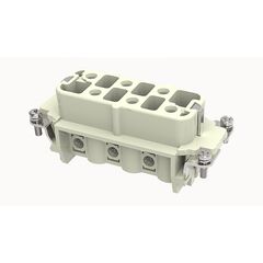 DSB-006-F, розеточная контактная вставка, винтовая фиксация, 6 полюсов + ре, size 16b, 500 v, 35 a, сечение обслуживаемых проводников 1.5-6 мм. кв., тип покрытия контактов: серебро, серия dsb