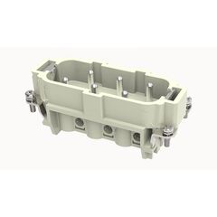 DSB-006-M, вилочная контактная вставка, винтовая фиксация, 6 полюсов + ре, size 16b, 500 v, 35 a, сечение обслуживаемых проводников 1.5-6 мм. кв., тип покрытия контактов: серебро, серия dsb