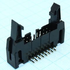 DS1011-16RBSiB7-B, вилка на плату, угловой монтаж 16pin(2х8), шаг 2.54мм