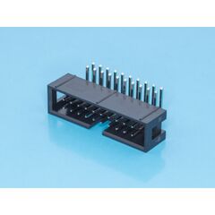 BH-20R, idc разъем, вилка на плату угловая двухрядная 20pin(2x10)., шаг 2.54мм