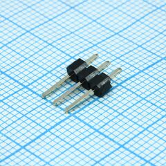 DS1021-1X3SF11-B, соединитель штыревой, вилка на плату однорядная прямая 3pin(1x3), шаг 2.54мм