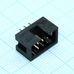 KLS1-202-06-S-B, idc разъем, вилка на плату прямая двухрядная 6pin(2x3)., шаг 2.54мм