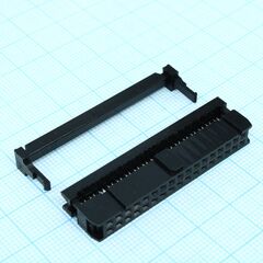 DS1016-34MA2BB, idc разъем, розетка на плоский шлейф 34pin(2x17), шаг 2.54мм