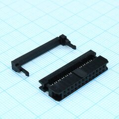 DS1017-24MA2B, idc разъем, розетка на плоский шлейф 24pin(2x12), шаг 2.00мм
