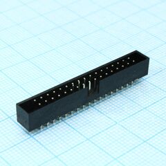 DS1014-34SF1B-B, idc2 разъем, вилка на плату прямая двухрядная 34pin(2x17)., шаг 2.00мм