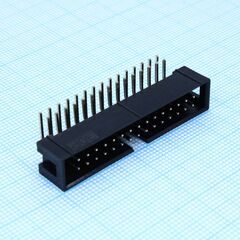 DS1013-30RSIB-B-0, idc разъем, вилка на плату угловая двухрядная 30pin(2x15)., шаг 2.54мм