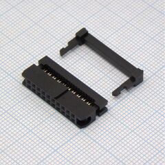 KLS1-204B-20-B, idc разъем, розетка на плоский шлейф 20pin(2x10), шаг 2.00мм