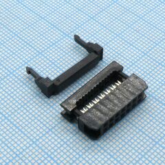 DS1017-14MA2B, idc разъем, розетка на плоский шлейф 14pin(2x7), шаг 2.00мм