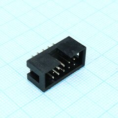 DS1013-10SSIB1-B-0, idc разъем, вилка на плату прямая двухрядная 10pin(2x5)., шаг 2.54мм