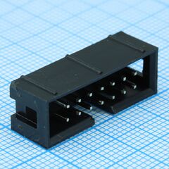 BH-14 (IDC-14MS), idc разъем, вилка на плату прямая двухрядная 14pin(2x7)., шаг 2.54мм