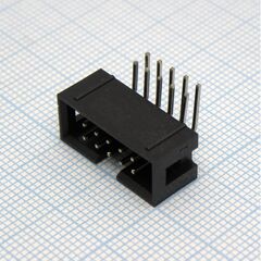 KLS1-202-10-R-B, idc разъем, вилка на плату угловая двухрядная 10pin(2x5)., шаг 2.54мм