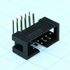 DS1013-10RSIB-B-0, idc разъем, вилка на плату угловая двухрядная 10pin(2x5)., шаг 2.54мм