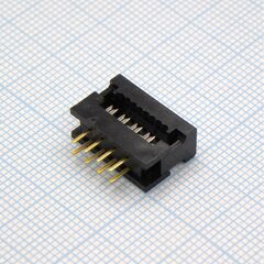 KLS1-205-08-B, вилка на плату 2.54мм на шлейф
