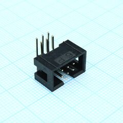 DS1013-06RSIB-B-0, idc разъем, вилка на плату угловая двухрядная 6pin(2x3)., шаг 2.54мм