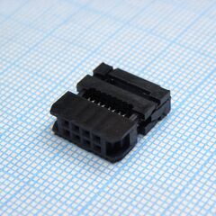 DS1017-08MA2B, idc разъем, розетка на плоский шлейф 8pin(2x4), шаг 2.00мм