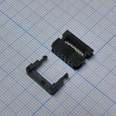 KLS1-204B-10-B, idc разъем, розетка на плоский шлейф 10pin(2x5), шаг 2.00мм