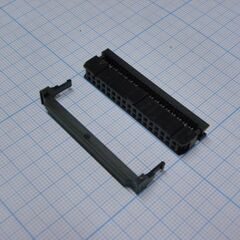 IDC-34F, розетка для наколки на плоский шлейф шаг 2.54мм