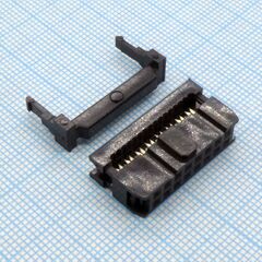 DS1016-16MA2BB, idc разъем, розетка на плоский шлейф 16pin(2x8), шаг 2.54мм