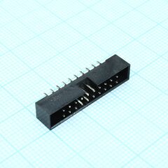 DS1014-20SF1B-B, idc2 разъем, вилка на плату прямая двухрядная 20pin(2x10)., шаг 2.00мм