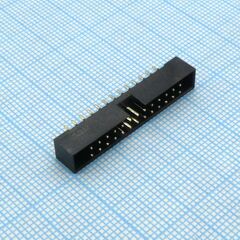 DS1014-26SF1B-B, idc2 разъем, вилка на плату прямая двухрядная 26pin(2x13)., шаг 2.00мм