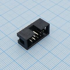 IDC-10M, вилка на плату прямая 10 конт. 2.54мм