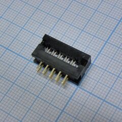 KLS1-205-10-B, вилка на плату 2.54мм на шлейф