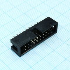 DS1013-20SSIB1-B-0, idc разъем, вилка на плату прямая двухрядная 20pin(2x10)., шаг 2.54мм