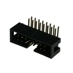 BH-16R (IDC-16MR), idc разъем, вилка на плату угловая двухрядная 16pin(2x8)., шаг 2.54мм