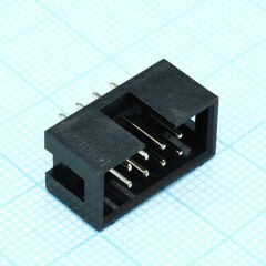 DS1013-08SSIB1-B-0, idc разъем, вилка на плату прямая двухрядная 8pin(2x4)., шаг 2.54мм