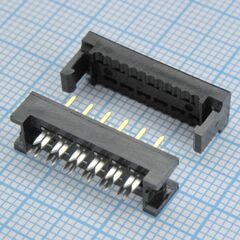 KLS1-205-12-B, вилка на плату 2.54мм на шлейф