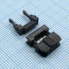 DS1017-06MA2B, idc разъем, розетка на плоский шлейф 6pin(2x3), шаг 2.00мм