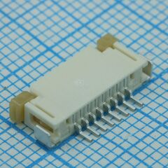 522070860, соединитель fpc 8 контактов шаг 0.5mm угловой для поверхностного монтажа лента на катушке