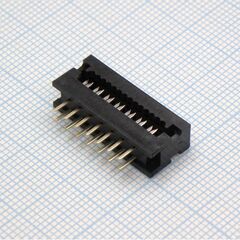 KLS1-205-14-B, вилка на плату 2.54мм на шлейф