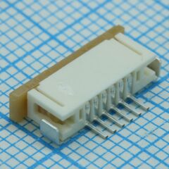 522710679, соединитель ffc/fpc 6 контактов шаг 1мм угловой smd серия easy-on™ лента на катушке