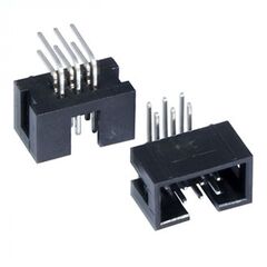 BH-06R (IDC-06MR), idc разъем, вилка на плату угловая двухрядная 6pin(2x3)., шаг 2.54мм