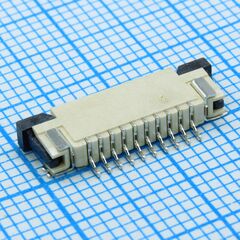 L-KLS1-1240D-2.5-10-T-U-R, розетка под плоский кабель smt шаг 1.0 мм